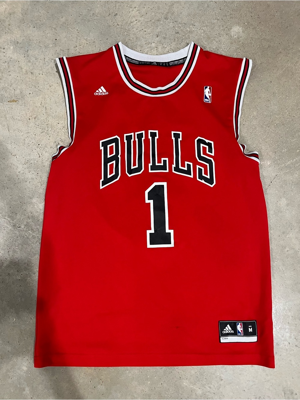 adidas Adult Chicago Bulls Red Basketball Jersey #1